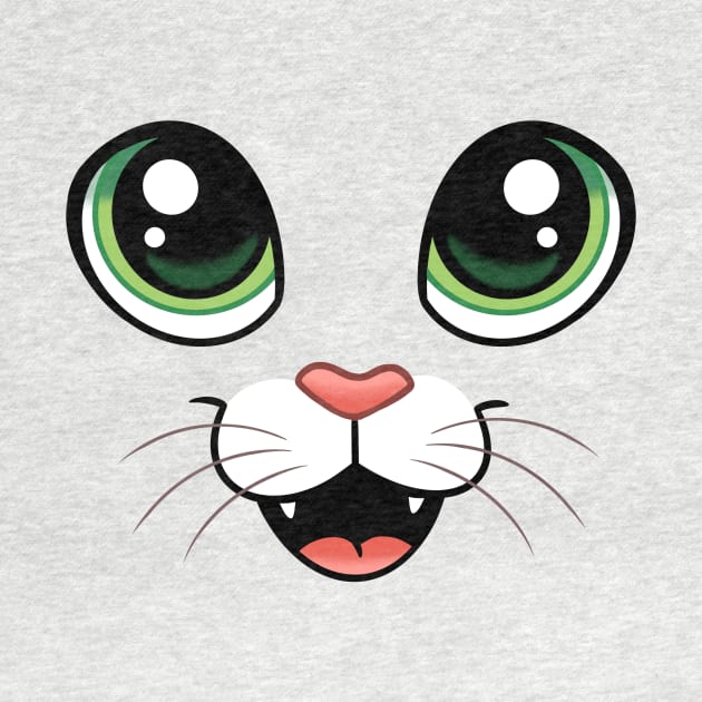 Happy Cat Face with Big Eyes - Open Mouth by Cute Critters